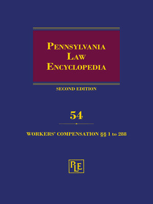 cover image of Pennsylvania Law Encyclopedia